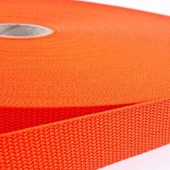 50m Tassenband / Parachuteband - Polypropyleen - 20mm - Oranje