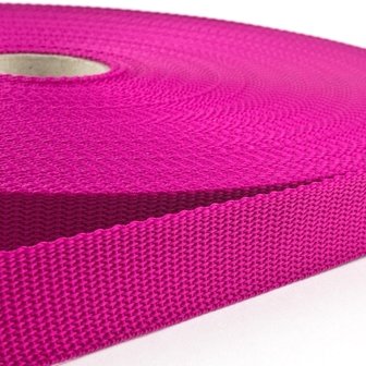 50m Tassenband / Parachuteband - Polypropyleen - 25mm - Fuchsia