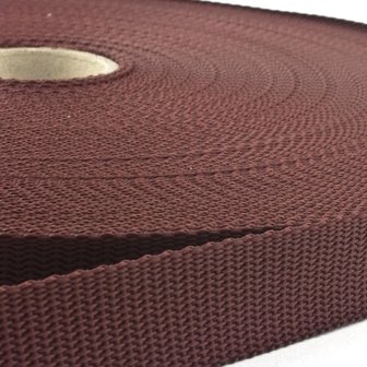 50m - Polypropylene (PP) webbing - 25mm - brown