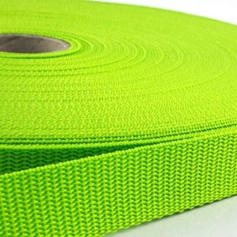 50m Tassenband / Parachuteband - Polypropyleen - 30mm - Limegroen