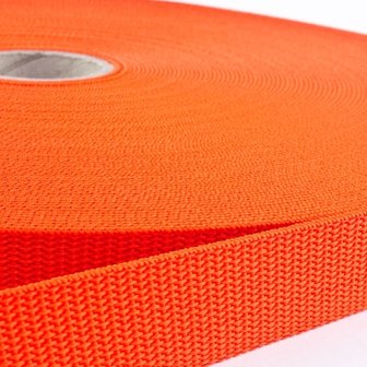 50m Tassenband / Parachuteband - Polypropyleen - 30mm - Oranje