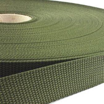 50m - Polypropylene (PP) webbing - 40mm - olive green