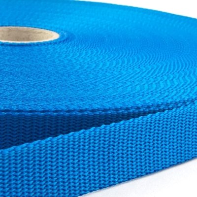 50m Tassenband / Parachuteband - Polypropyleen - 20mm - Blauw