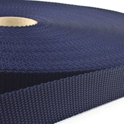 50m Tassenband / Parachuteband - Polypropyleen - 30mm - Donkerblauw